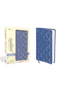 NIV, Quilted Collection Bible, Imitation Leather, Blue, Red Letter Edition