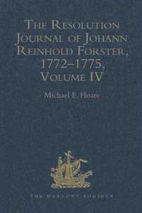 Resolution Journal of Johann Reinhold Forster, 1772-1775