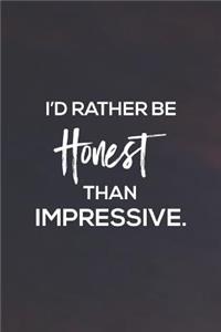 I'd Rather Be Honest Than Impressive