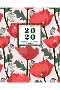 January - December 2020 Weekly + Monthly Planner