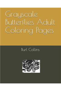 Grayscale Butterflies Adult Coloring Pages