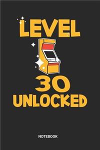 Level 30 Unlocked Notebook