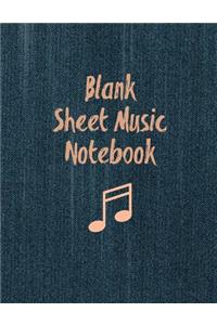 Blank Sheet Music Notebook