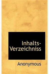 Inhalts-Verzeichniss