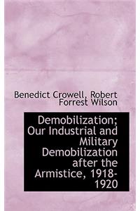 Demobilization; Our Industrial and Military Demobilization After the Armistice, 1918-1920