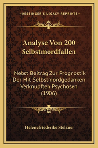 Analyse Von 200 Selbstmordfallen