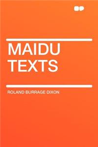 Maidu Texts