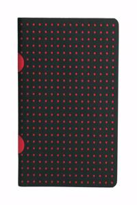 Black on Red / Black on Red Paper-Oh Cahier Circulo B7 Gridded