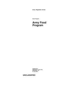 Army Food Program