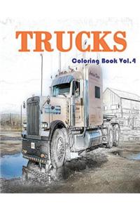 Trucks Coloring Book Vol.4