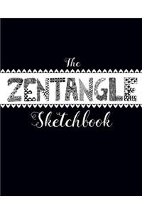 The Zentangle Sketchbook: A Zentangle and Doodle Craft Sketchbook - Blank Tiles, 3 Squares, White and Black Tiles with Pages to Record Your Own Tangle Library