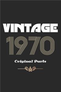 Retro Birthday - Vintage 1970 Notebook Original Parts Gift