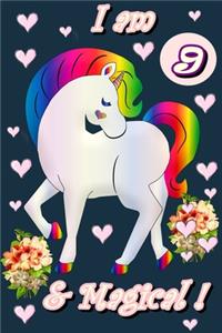 Unicorn Journal I am 9 & Magical !