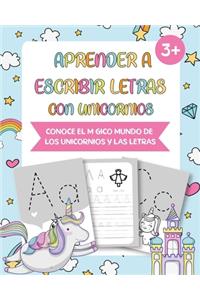 Aprender a escribir letras con unicornios