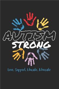 Autism Strong, Love Support, Educate, Advocate