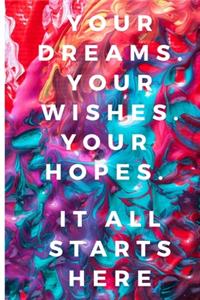 Your dreams. You wishes. Your hopes. It all starts here