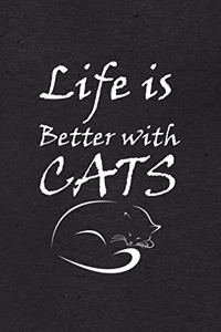 Life Is Better with Cats A5 Lined Notebook