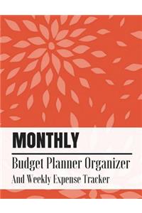 Monthly Budget Planner Organizer And Weekly Expense Tracker