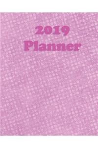 2019 Planner: Weekly Planner Monthly Planner 8x10 120 Pages Notes to Do Lists Purple Dots
