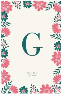 Monogram Letter G Journal