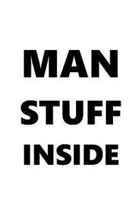 Man Stuff Inside Journal For Men Black Font On White Design