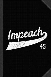Vintage Impeach 45 Jersey Journal Notebook