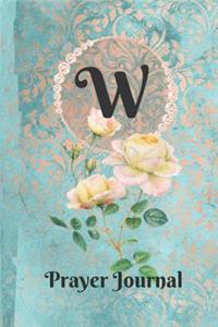 Letter W Personalized Monogram Praise and Worship Prayer Journal