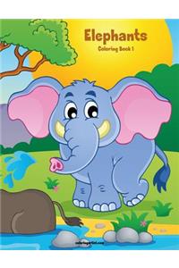 Elephants Coloring Book 1