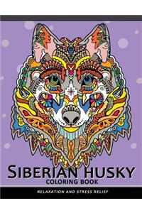 Siberian husky coloring book