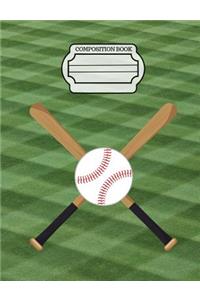Baseball - Sports Fans Journal, Composition Notebook, Wide Ruled Paper