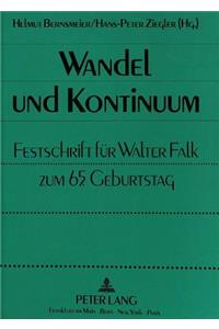 Wandel Und Kontinuum