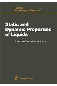 Static and Dynamic Properties of Liquids