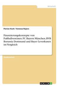 Finanzierungskonzepte von Fußballvereinen. FC Bayern München, BVB Borussia Dortmund und Bayer Leverkusen im Vergleich