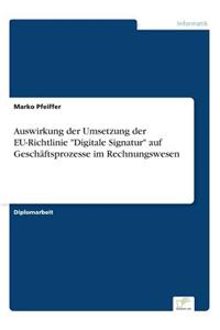 Auswirkung der Umsetzung der EU-Richtlinie 