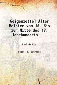 Geigenzettel Alter Meister