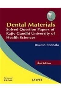 Dental Materials Solved Question Paper (RGUHS)