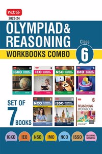 MTG Olympiad Workbook and Reasoning Book Class 6 Combo for NSO-IMO-IEO-NCO-IGKO-ISSO (Set of 7 Books) - SOF Olympiad Preparation Books For 2023-2024 Exam