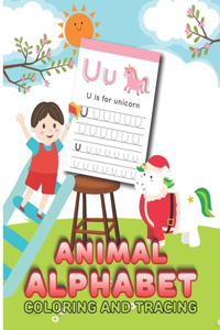 Animal Alphabet Coloring And Tracing