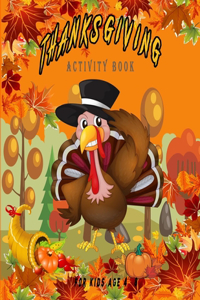 Big Thanksgiving Activity Book For Kids Ages 4-8
