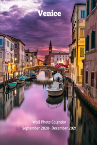Venice Wall Photo Calendar September 2020 -December 2021