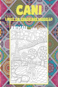 Libro da colorare modello - Linee spesse - Animali - Cani