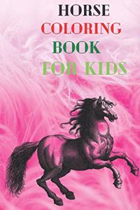 Horse coloring book for kids
