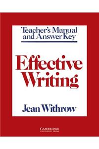 Effective Writing Teacher's manual