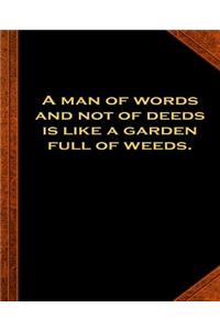 Ben Franklin Quote Man Word Deeds Vintage Style School Composition Book