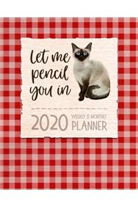 Let Me Pencil You In - Planner 2020 - Weekly and Monthly Diary