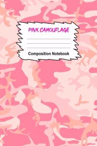 Composition Notebook - Pink Camouflage