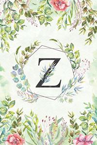 Z - Monogrammed Floral Journal