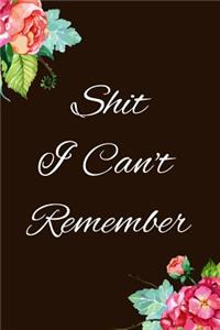 Shit I Can't Remember