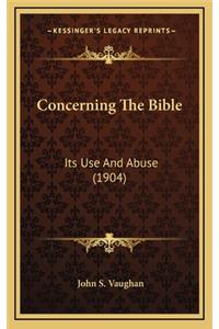 Concerning the Bible