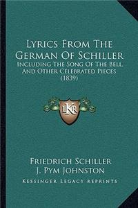 Lyrics from the German of Schiller